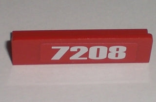 LEGO 30413pb023 - Paneel 1 x 4 x 1 met Witte '7208' Print (Sticker) - Set 7208