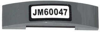 LEGO 93273pb038 - Helling, gebogen 4 x 1 x 2/3 dubbel met 'JM60047' patroon (sticker) - Set 60047