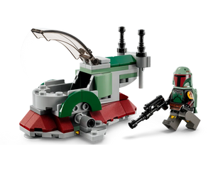 LEGO Star Wars 75344 Boba Fett's Starship Microfighter and Boba Fett minifigure on a white background.
