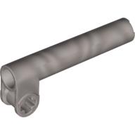 Gray LEGO Technic Axle Connector Perpendicular 2 x 5 Bent with an axle hole, a pin hole, and a cross axle hole.
