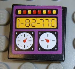 LEGO 3068pb0108 - Tegel 2 x 2 met Gauges en 1-82-770 Patroon (Sticker) - Set 8277