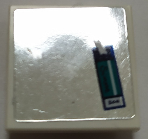 LEGO 11203pb077 - Tile, Modified 2 x 2 Inverted with Mirror and Name Tag with 'SIMONE' Pattern (Sticker) - Set 41341