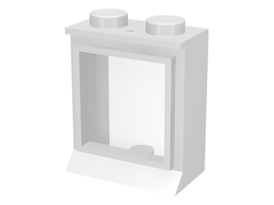 LEGO 7026ac01 - Raam 1 x 2 x 2 met Extended Lip en Solid Studs, met Fixed Glass