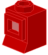 LEGO 39c01 - Window 1 x 1 x 1 with Trans-Clear Glass (39 / 39glass)