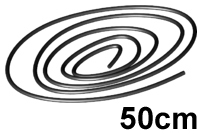 Black LEGO string, thin cord, coiled, 50cm long. Part number x77ac50.
