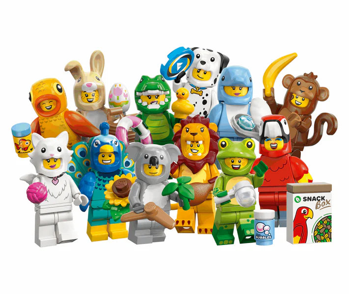 Collage van LEGO sets en minifiguren