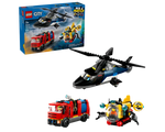 LEGO City 60462 - Helicopter, Fire Truck & Submarine Remix - Authentic LEGO Set Main Image