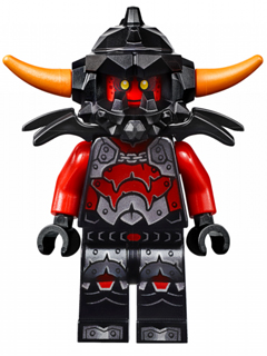 LEGO Minifigure nex005 - Ash Attacker - Orange Horns - Image 1