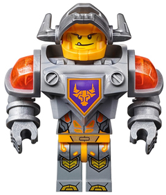 LEGO Minifigure nex007 - Axl - Flat Silver Visor and Torso