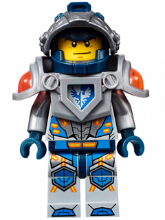 LEGO Minifigure nex010 - Clay Moorington - Dark Blue Helmet, Flat Silver Visor and Armor - Image 1