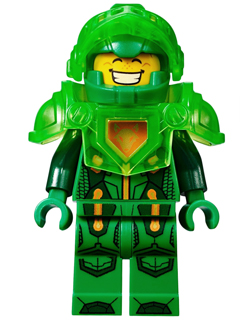 LEGO Minifigure nex021 - Aaron Fox - Trans-Bright Green Visor and Armor (Ultimate Aaron)
