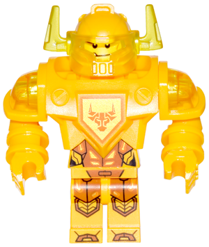 LEGO Minifigure nex053 - Axl - Trans-Yellow Visor, Bright Light Orange Torso (Ultimate Axl)
