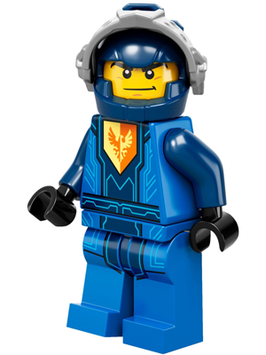 LEGO Minifigure nex083 - Clay Moorington - Dark Blue Helmet, Flat Silver Visor (Battle Suit Clay)