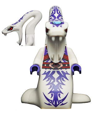 LEGO Minifigure njo0131 - Pythor Chumsworth - White with Purple
