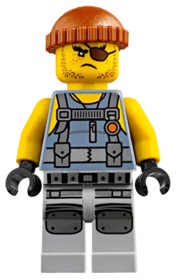 LEGO Minifigure njo0380 - Shark Army Thug - Tank Top, Large Knee Plates - Authentic LEGO Minifigure Main Image