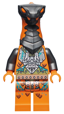 LEGO Minifigure njo0735 - Boa Destructor - Breastplate Torso, Pearl Dark Gray Head
