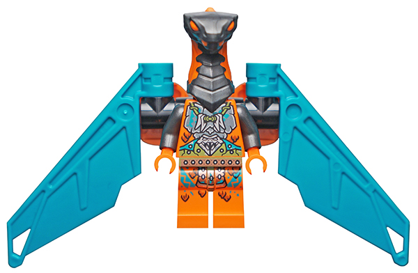 LEGO Minifigure njo0737 - Boa Destructor - Breastplate Torso, Pearl Dark Gray Head, Jet Pack - Image 1