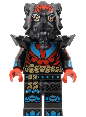LEGO Minifigure njo0927 - Lord Ras - Red Markings, Black Shoulder Armor - Image 1