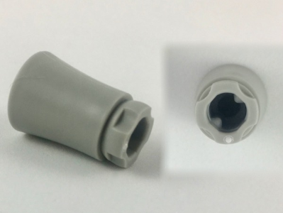 LEGO 2536d - Plant, Tree Palm Stam - Korte connector met axle hole en 2 binnenste pinnen