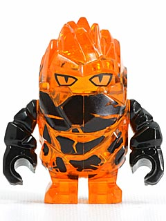 LEGO Minifigure pm025 - Rock Monster - Firax (Trans-Orange) - Authentic LEGO Minifigure Main Image