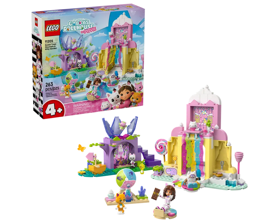 LEGO Gabby's Dollhouse 11205 - Sweet Treat Mountain & Kitty Garden - Authentic LEGO Set Main Image