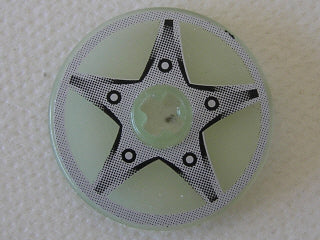 LEGO 2723pb034 - Technic, Disk 3 x 3 with 5-Bolt Star Pattern (Sticker) - Set 8647