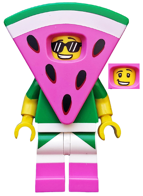 LEGO Collectible Minifigures coltlm2-8 Watermelon Dude, minifigure front view