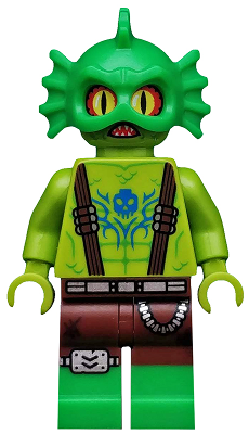 LEGO Collectible Minifigures coltlm2-10 Swamp Creature, minifigure front view