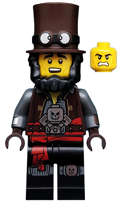 LEGO Collectible Minifigures coltlm2-13 Apocalypseburg Abe, minifigure front view with alternate face