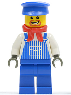 LEGO Minifigure trn076 - Ingenieur Max met Donkergrijze Handen