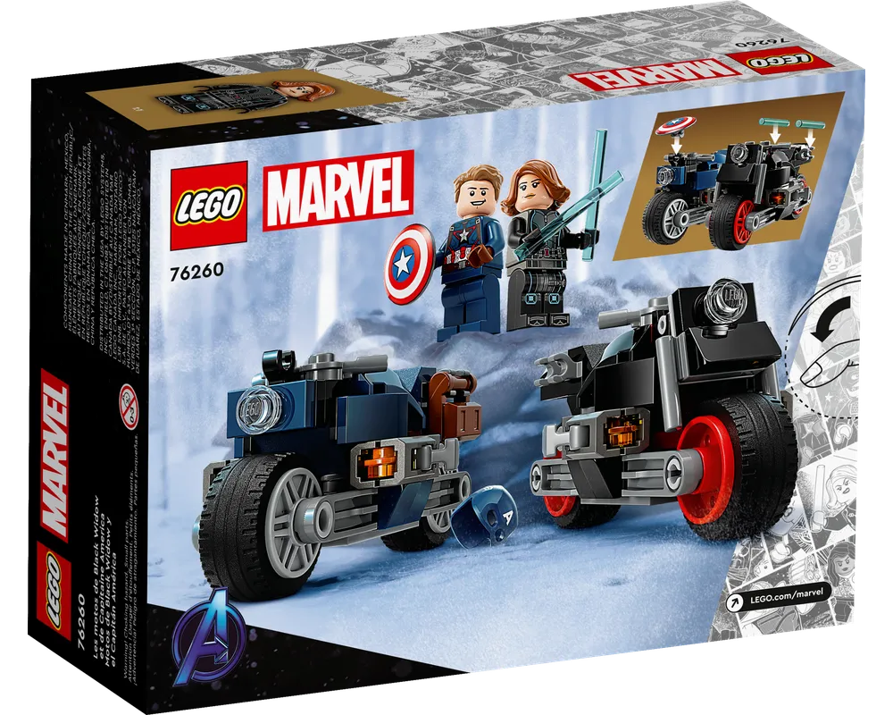 =LEGO Super Heroes 76260 - Black Widow & Captain America Motorcycles - Authentic LEGO Set Image 7