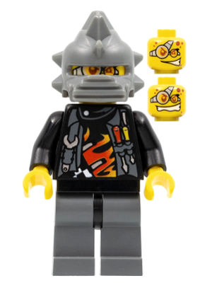 LEGO Minifigure wr018 - Backyard Blaster 3 (Billy Bob Blaster) - Spiked Helmet