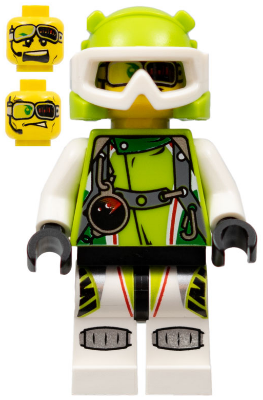 LEGO Minifigure wr019 - Team X-treme Daredevil 2 (DEX-treme) - Wrap Helmet