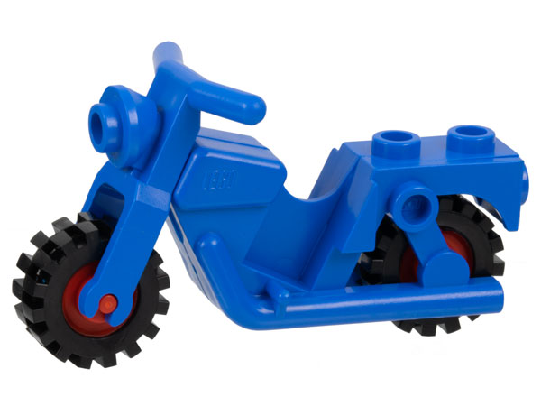 LEGO x81c01 Motorcycle Town with  Wheels with Black Tires (x81 / 3464c02) in Blue - Authentic LEGO Part