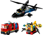 LEGO City 60462 - Helicopter, Fire Truck & Submarine Remix - Authentic LEGO Set Image 2