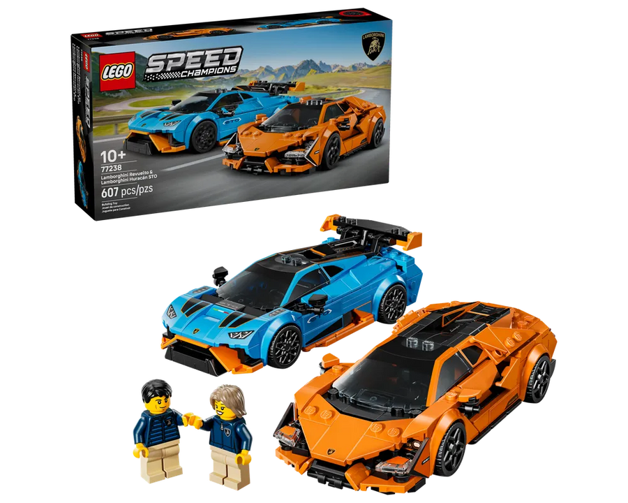 LEGO SPEED CHAMPIONS 77238 - Lamborghini Revuelto & Lamborghini Huracán STO - Authentic LEGO Set Main Image